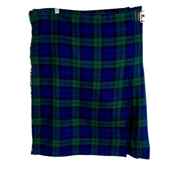 Scottish Black Watch Plaid Highlander Pleated Kilt 34 Wedding Games Festival - Picture 2 of 9